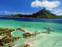 Le Meridian overwater bungalows at Bora Bora