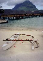 Room service at overwater bungalows in Bora Bora