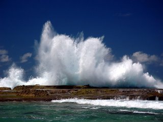 Rough surf at Montones Beach, Isabela, Puerto Rico