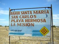 Bus stop sign at Bahia Santa Maria - Cabo San Lucas