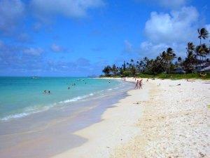 Walking along Lanikai Beach