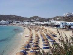 One of the many beaches around Mykonos