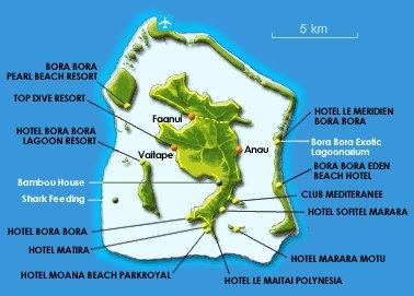 map of Bora Bora