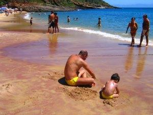 Playing at Praia de Joao Fernandes, Buzios