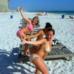 Spring Break girls at Panama City Beach, Florida Spring Break girls at Panama City Beach, Florida
