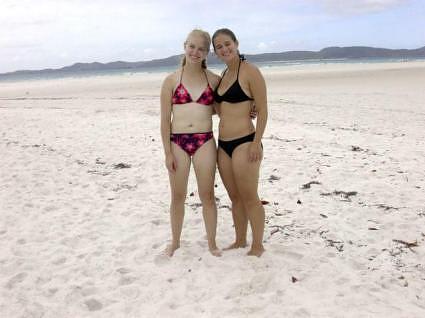 Amanda and I on Whitehaven beach