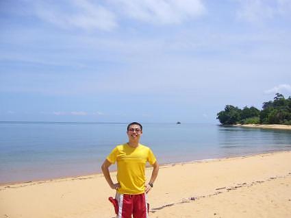 Wally on the Pantai Pebble Beach.