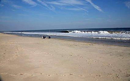 Fishing at the Sandy Hook on the Jersey Shore