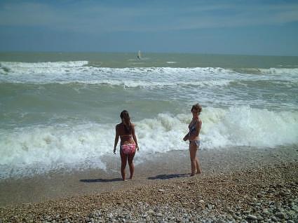 Trying not to get swallowed up by the waves