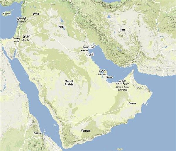 Map of the Middle East