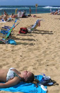 Tanning on Poipu Beach - Best Beach in the World